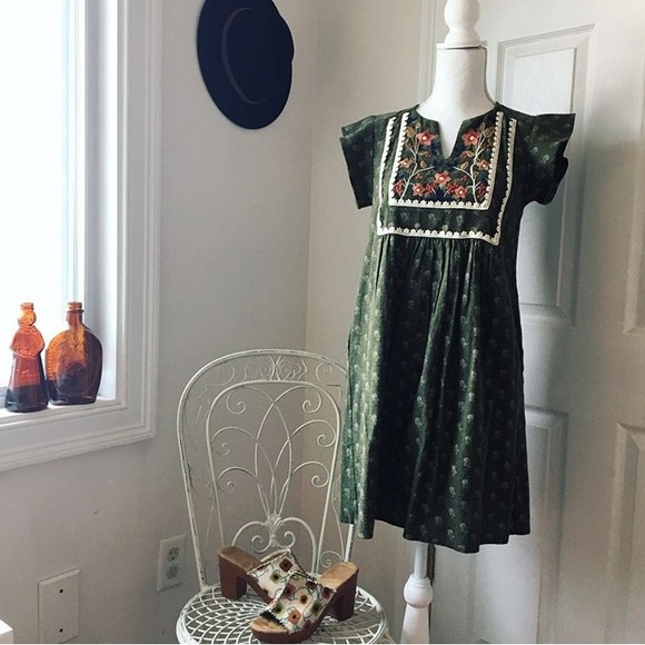 Dresses & Skirts - Embroidered Cotton Dress